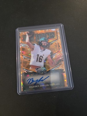 2025 Leaf Metal Arm Forces Gold Ice Brayden Fowler-Nicolosi Rc Auto 1/1 Michigan
