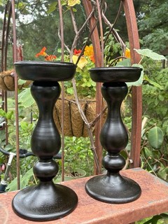 Candle Holders Wooden Holders For 3” Pillar Candles Set Of 2