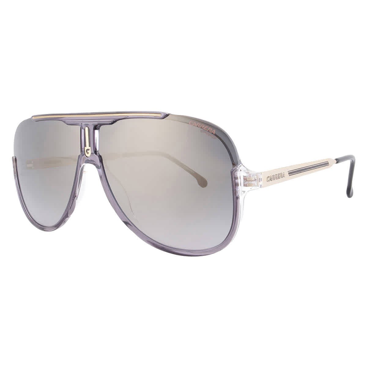 Carrera Grey Shaded Gold Navigator Men Sunglasses CARRERA 1059/S 0KB7/FQ 64