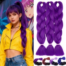 Kpop Hair JUMBO Braiding Hair 60cm Hair Extensions Crochet Synthetic Fiber Braid