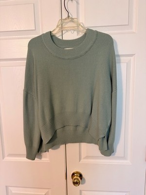 Sage & Stone Mint Green Cropped Pullover Sweater Women's Size Large