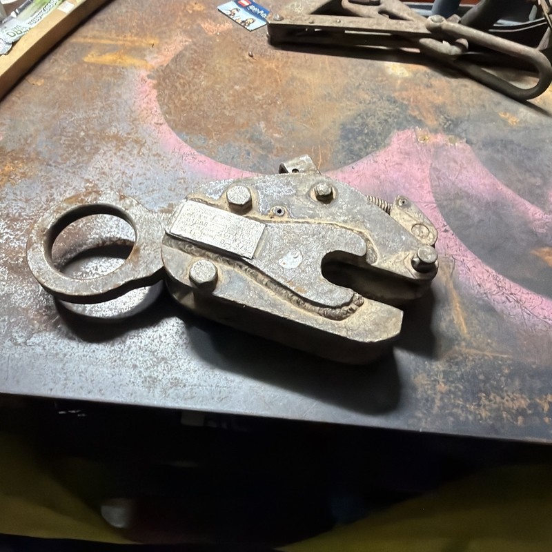 Renfroe Model FR 2-ton Steel Plate Clamp.  Used. Works good still.  