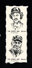 THURMAN MUNSON - JUD WILSON Uncut 2-Card Panels RARE MICRO Cards