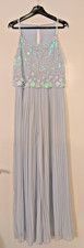 Lipsy London Teen Girls 11-12 Light Blue Sequin Pleated Jumpsuit-FreeShipping