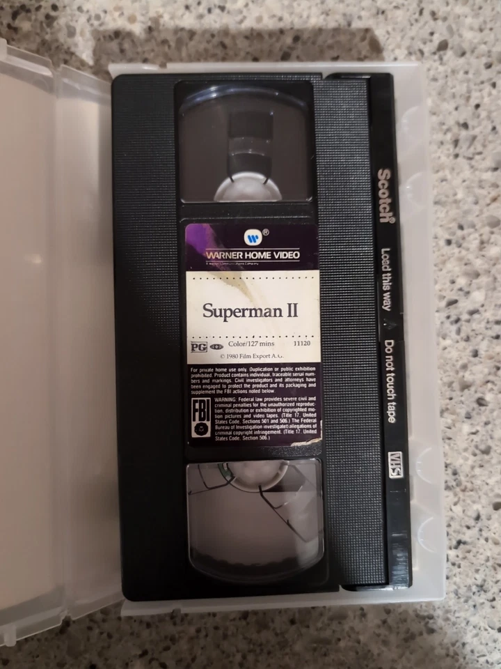 LOT OF 2 SUPERMAN II & III CHRISTOPHER REEVE VHS  Vintage Warner Home Movies Foto 4 de 4