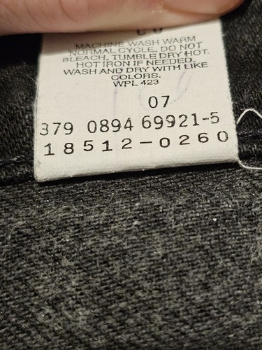 Levis Vintage 512 delgado cónico hecho en. Denim negro para mujer EE. UU. 13 L 30x31 años 90 - Imagen 5 de 13