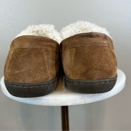 VIONIC Adler Men Slipper Loafer Slip On Suede Leather Warm Fuzzy Orthopedic 8.5 - Picture 7 of 15