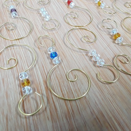 Swarovski Kristall Ornament Verstärker verzierte goldene Haken (17) bitte lesen. - Bild 3 von 17