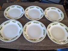 CORELLE HOLLY DAYS BREAD/DESSERT 6.75 INCH PLATES  X 6 FREE USA SHIPPING