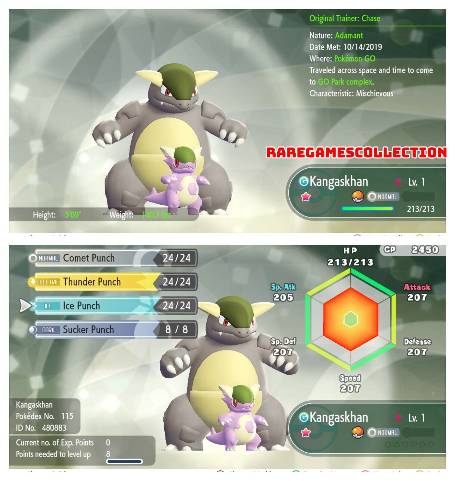 Shiny Kangaskhan Pokemon Trade Go