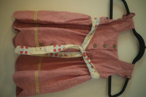 Matilda Jane Girl's Size 4 Love Me Dress Serendipity Scalloped Hem Red Buttons - Picture 7 of 11
