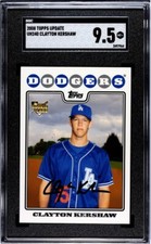 2008 Topps Update UH240 Clayton Kershaw SGC 9.5 MINT+ RC Dodgers Cy Young MVP 