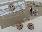 Personalised Wooden Hardwood Buttons For Invitations, Crafts, Vintage Weddings