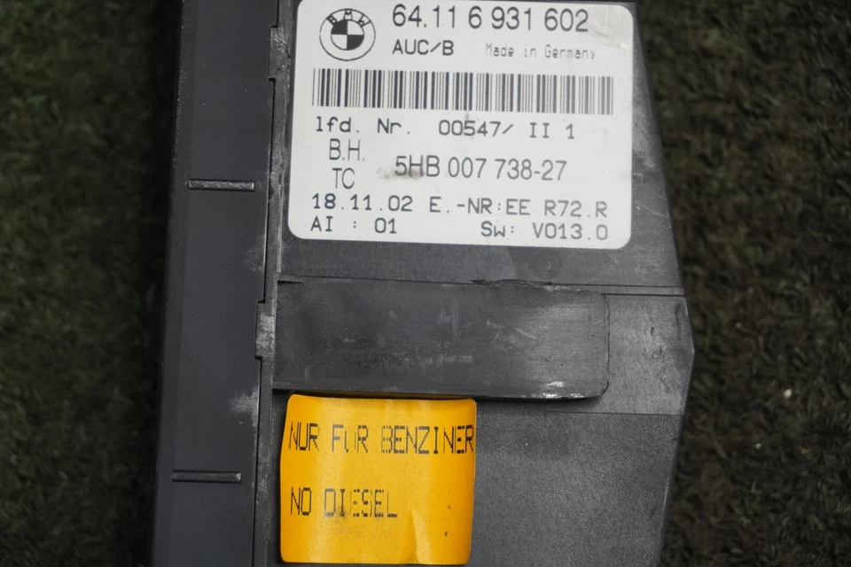 2003 2004 年 2005 年宝马 330Ci 温度交流控制面板原始设备制造商 6931602 — 第 3/4 张图片