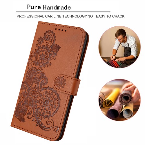 Floral Embossed Wallet Flip Case Cover For Oneplus 9 8 Pro 11 12 13 9R Nord N10 - Picture 6 of 20