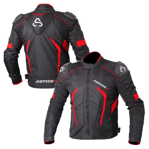 Giacca Tessuto Moto Protezioni CE Manica Staccabile Gilet Termico Removibile - Foto 17 di 21