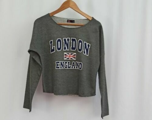 Para mujeres Recortada Damas Sudadera Estampada Prenda para el torso Recortada Pulóver Suéter - Imagen 2 de 2