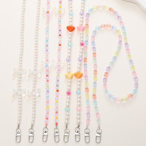 Chaîne de téléphone portable couleur bonbon chaîne pendentif sac bandoulière chaîne corde femme - Photo 3 sur 11