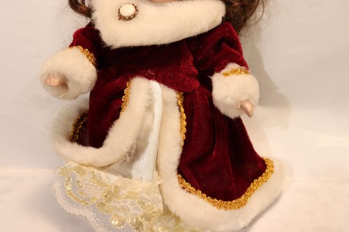 Weihnachten Santa Porzellan Mädchen Frauen Puppe Hut Dekor 9 Zoll groß - Bild 11 von 13