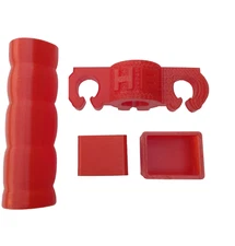 Disc Golf Cart Handle Grip & Double Putter Clip w/Cart Feet Protectors