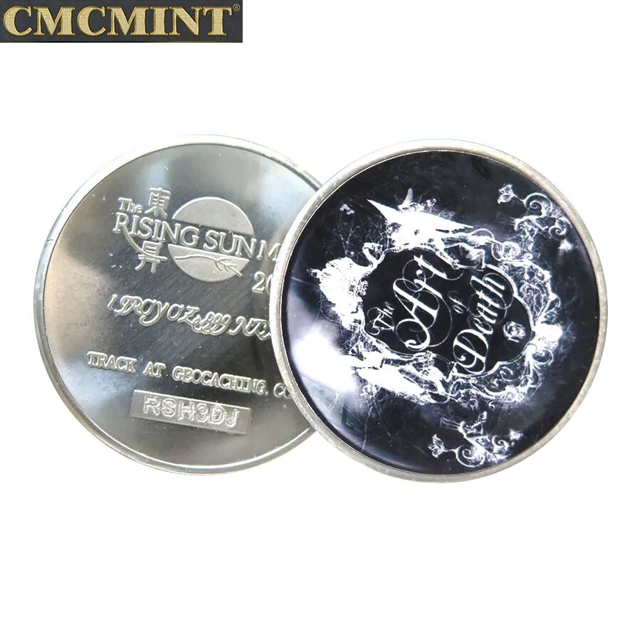 Nickel Bullion Bar "The Art of Death" 1 Troy Ounce oz. Fine .999. New