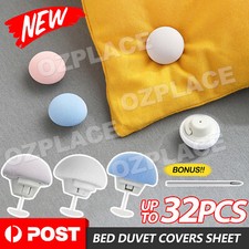 32pcs Bedding Duvet Quilt Cover Snaps Fixing Clips Fastener Holder Gripper Clip
