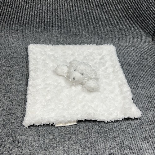 Blankets and Beyond 15" Security Blanket Lovey White Bear Rosette Swirls Baby - Picture 2 of 9