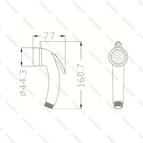 Shower Head Shower Head Silver Chrome With 2M Hose For Caravan Motorhome - Picture 9 of 11