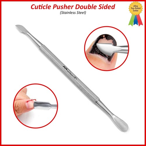 Set of 3 Cuticle Pusher Remover Nail Cleaner Manicure Pedicure Tools - Picture 2 of 7