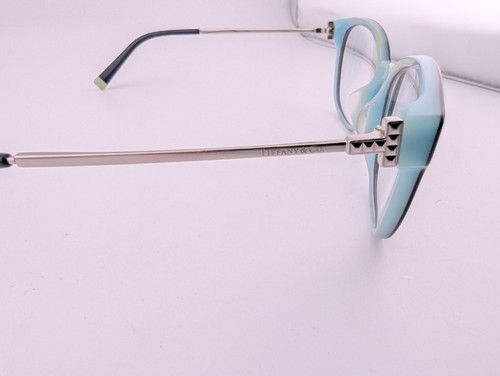Tiffany & Co Brille, nur Gestell, schwarz/blaue Spitzen, 54-17-140, Kunststoff, Italy - Bild 10 von 21