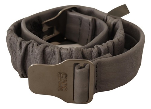 C'N'C' Costume National Belt Gray Leather Silver Buckle Waist 85cm / 34in $200 - Picture 2 of 7