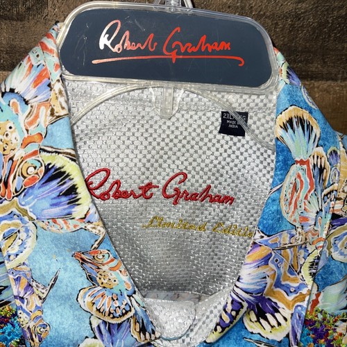 Camicia manica lunga Robert Graham uomo 2XL Grand Master /1030 EDIZIONE LIMITATA RARA - Foto 2 di 7