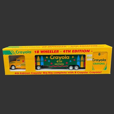 Vintage 1995 Crayola 18-Wheeler 4th Edition Die Cast with Crayons EX+