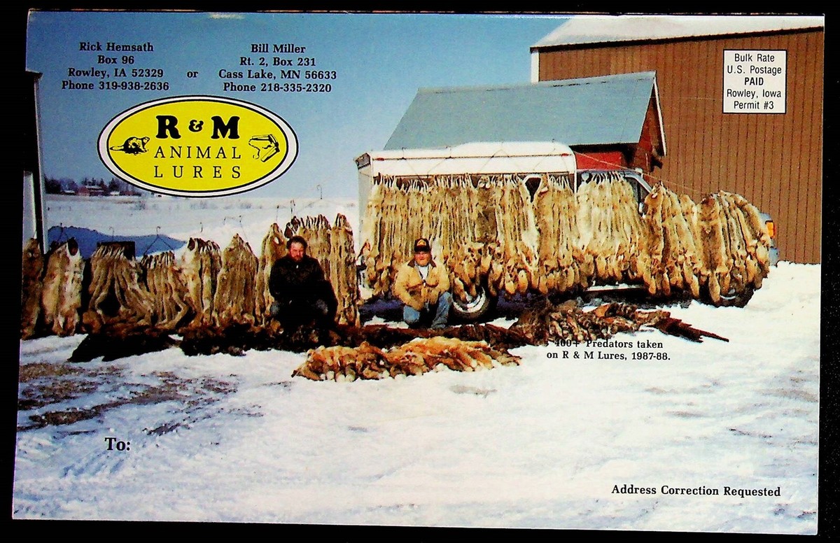 R&M Animal Lures 1988-89 Trappers Catalog Rowley Iowa Baits