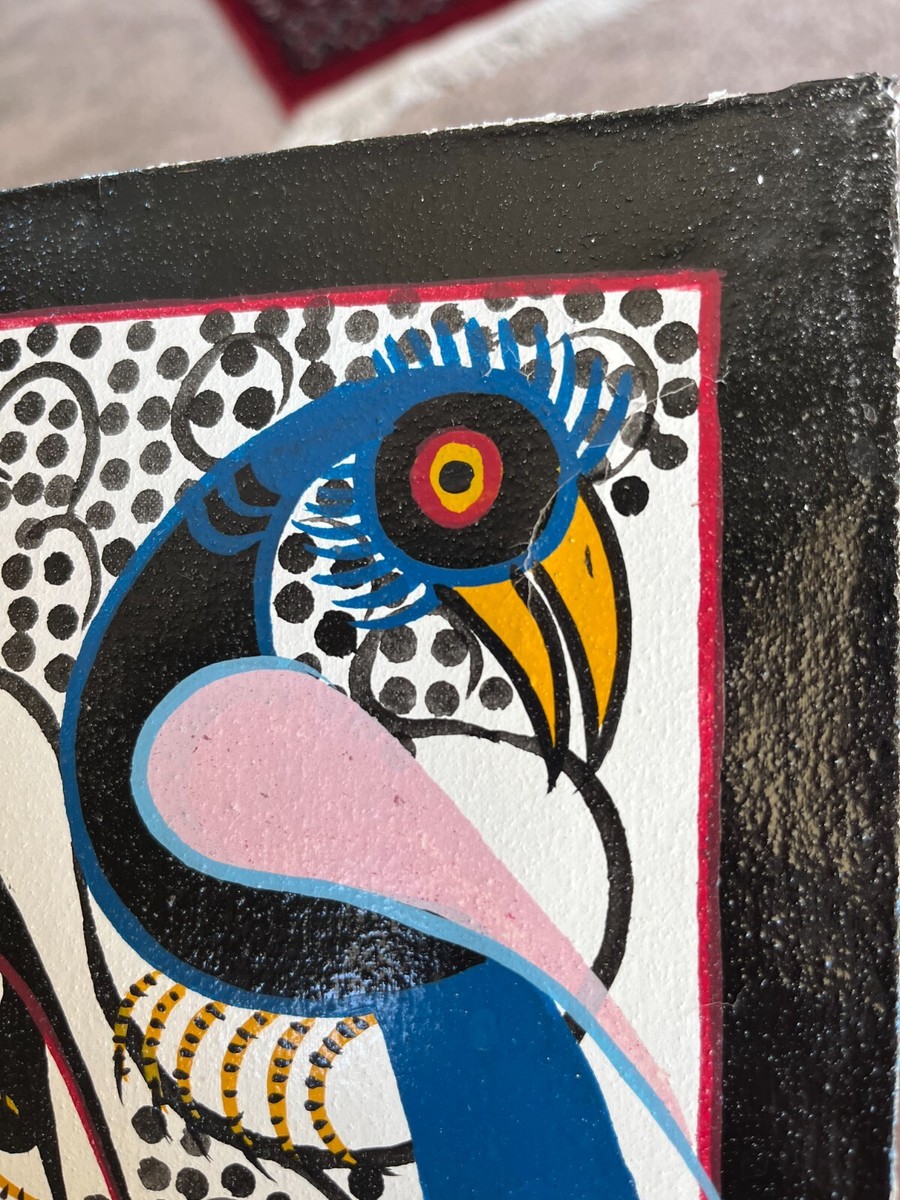 Tingatinga 絵画 J.F. Kalembo作 1991年 Tingatinga 絵画 J.F. Kalembo
