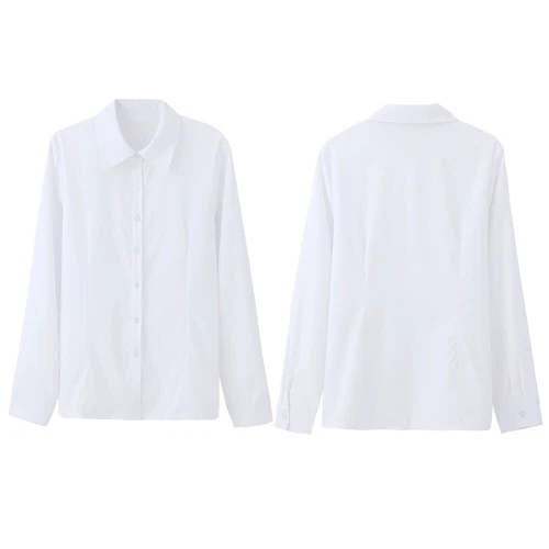 Women Long Sleeve Slim Fit Button Tops Shirts Business Blouse Workwear " - Picture 19 of 32