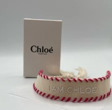 chloe Parfums Lumineuse Bracelet Beige With Red Stitching  Limited Edition!