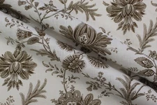 Mill Creek Vintage Inspired Jacobean Brown & Creme Fabric by the yard