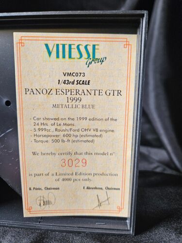 Vitesse 1999 Panoz Esperante GTR Blue 1:43 Scale Inv. #1038 - Picture 3 of 4