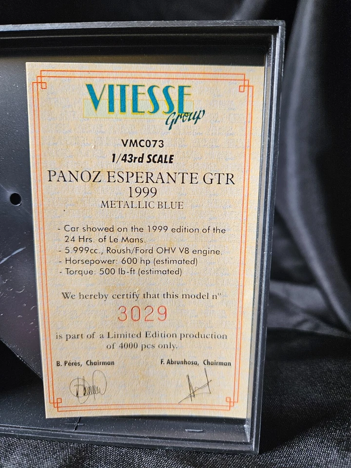 Vitesse 1999 Panoz Esperante GTR azul escala 1:43 Inv. #1038 Foto 3 de 4