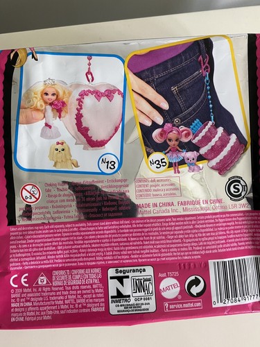 NEW 2 Mini B Peek a Boo Petites Keychain Barbie & Ken Dolls Bride Groom Wedding - Foto 4 di 5