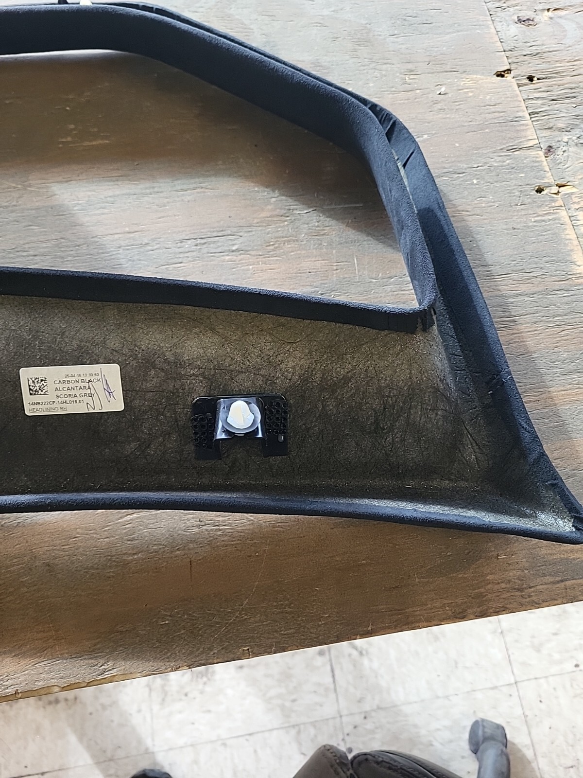 T034 2019 19 MCLAREN 720S RH RIGHT DOOR HEAD LINER COVER 14NB222CP