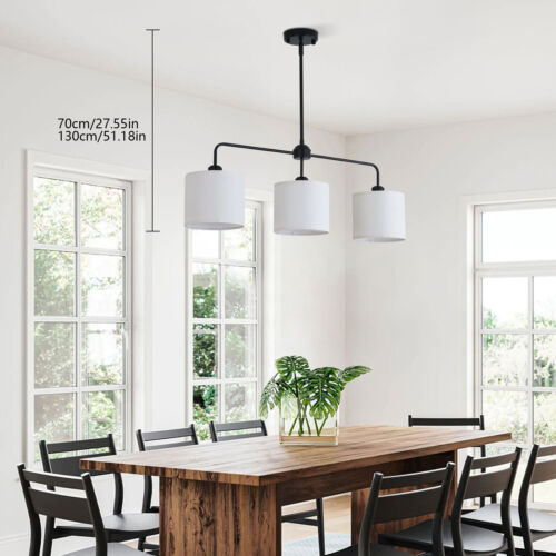 Modern 3-Head Pendant Light Kitchen Island Ceiling Hanging Lamp Chandelier 110V