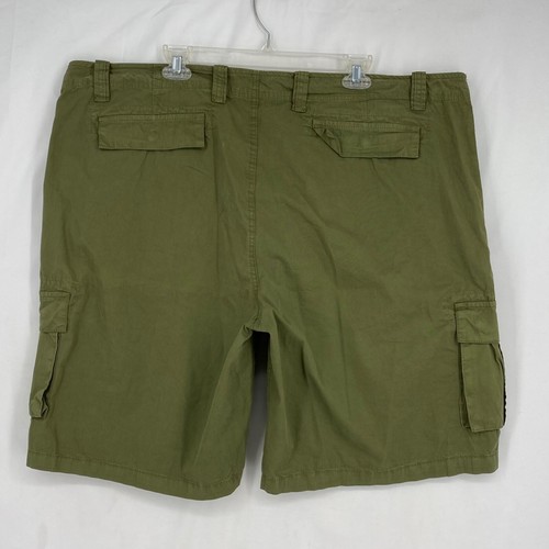Uzzi Men's Size 46 Boardwalk Cargo Shorts Olive Green 100% Cotton 10" Inseam - Picture 8 of 9