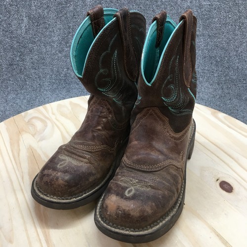 Ariat Boots Womens 8.5 B Fatbaby Heritage Dapper Western Boot 10016238 Brown - Picture 4 of 21