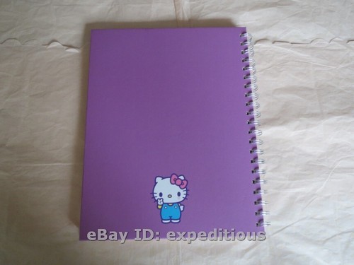 SANRIO SPIRAL NOTEBOOK JOURNAL 8.5"x11" HELLO KITTY & FRIENDS HARD COVER PURPLE - Picture 2 of 4