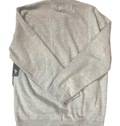 US POLO ASSN GRAUER PULLOVER SWEATSHIRT MIT VIERTELREISSVERSCHLUSS FÜR HERREN NEU MIT ETIKETT GRÖSSE XL - Bild 3 von 5