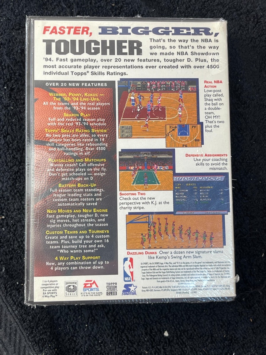 ＳＦＣ「EA SPORTS NBAプロバスケットボール '94」Ａ４サイズチラシ EA Sports NBA SHOWDOWN 94 Sega Genesis | eBay