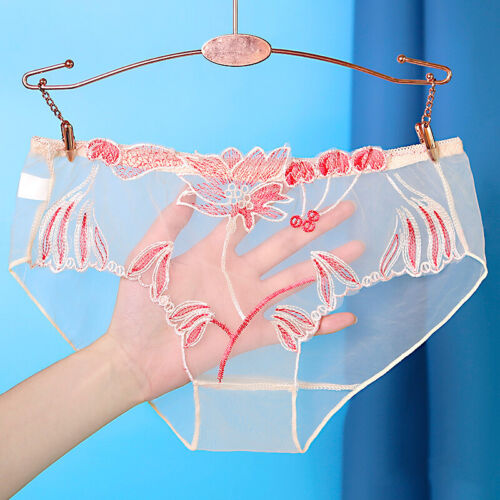 Womens Sexy Underwear See Through Lingerie Mesh Briefs Lace Panties Knickers ↕ - Picture 22 of 91