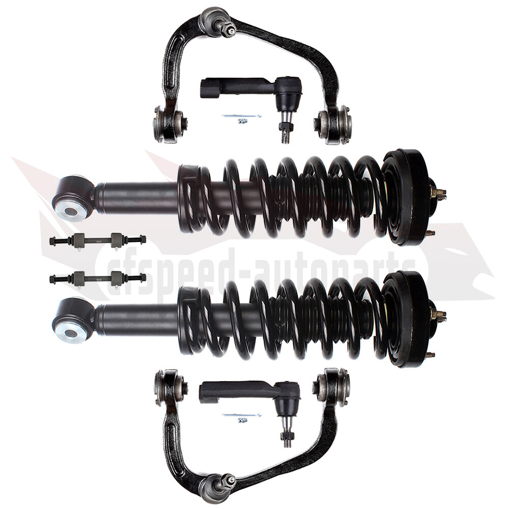 2009-2013 Ford F-150 2WD Front Suspension Kit – Struts Control Arms Tie Rods Sway Bar Links